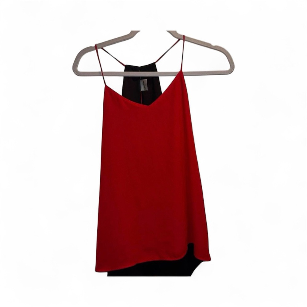 Express Reversible Barcelona Cami Tank Top- Red/black - Size Small